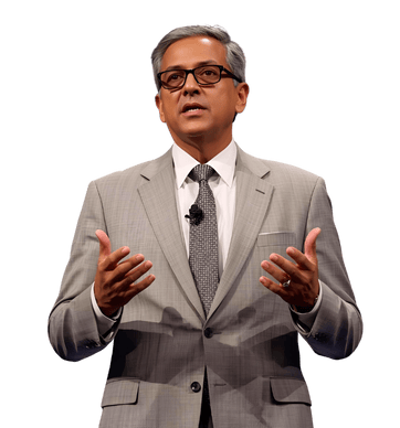 A middle-aged mal Indian speaker at UN Week