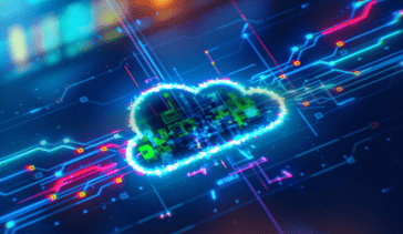Cloud with technology elements