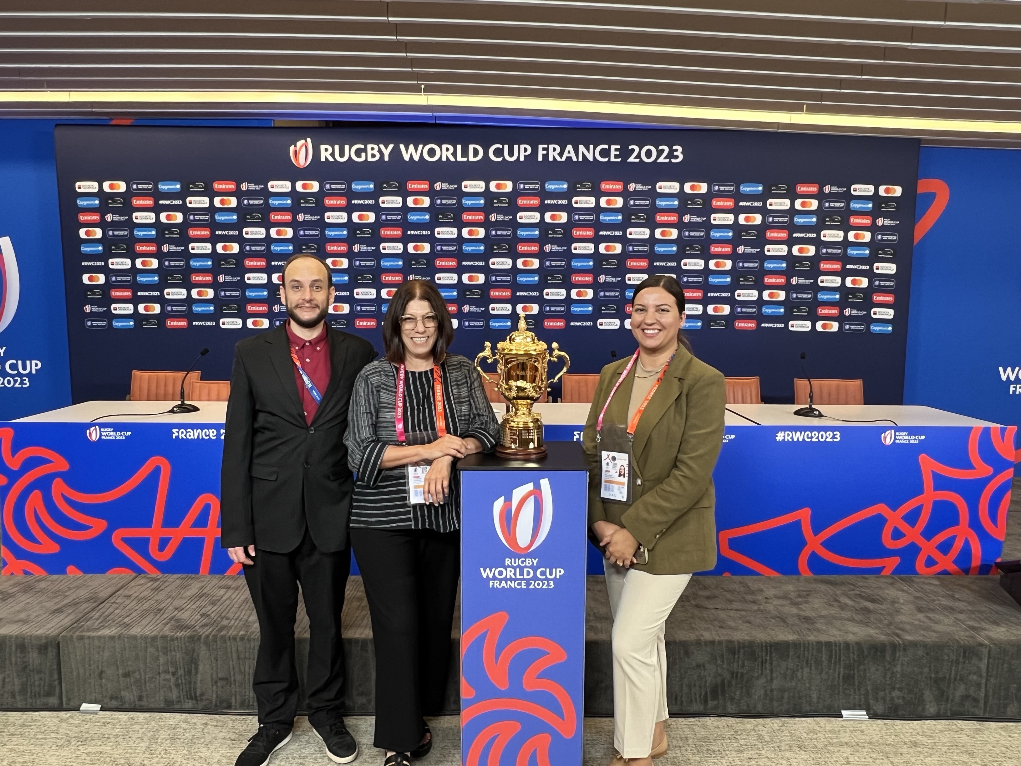 Interprenet and Interprefy team members at the Rugby World Cup