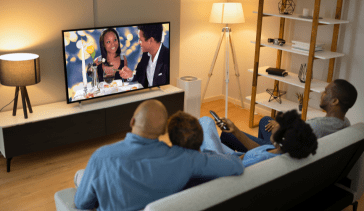 Group of people watching TV